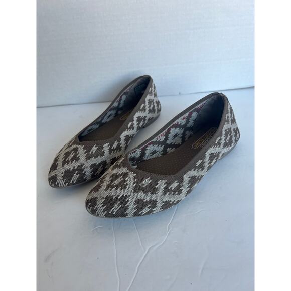 Skechers Cleo 2.0 Be Amazed Brown/Gray Ballet
Flat Memory Foam Ballerina Shoe 7 - Picture 1 of 9